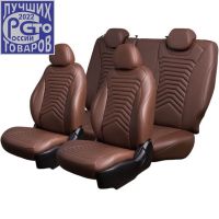 Чехлы Премиум Экокожа Байрон Президент|Жук на Chevrolet Rezzo (2004-2008)