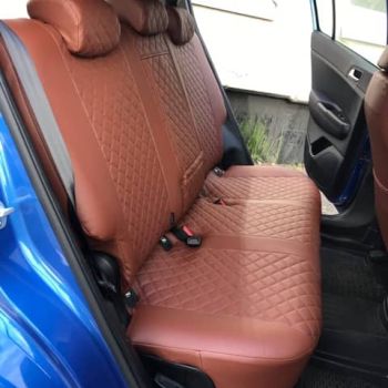 Авточехлы Автопилот темно коричневый Ромб